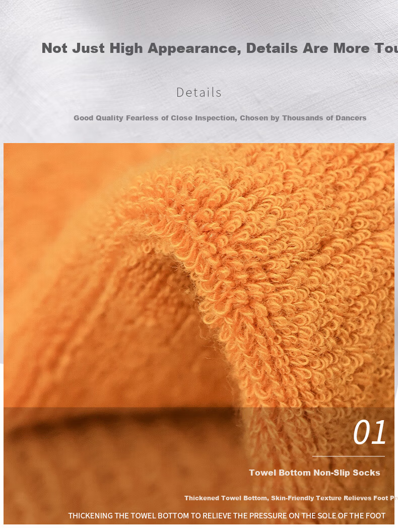 Bowuwuyuan Modern Dance Socks Cotton Socks for Men And Women Adults Thickened Terry Bottom Non-Slip Practice Socks Children's Dance Socks 2