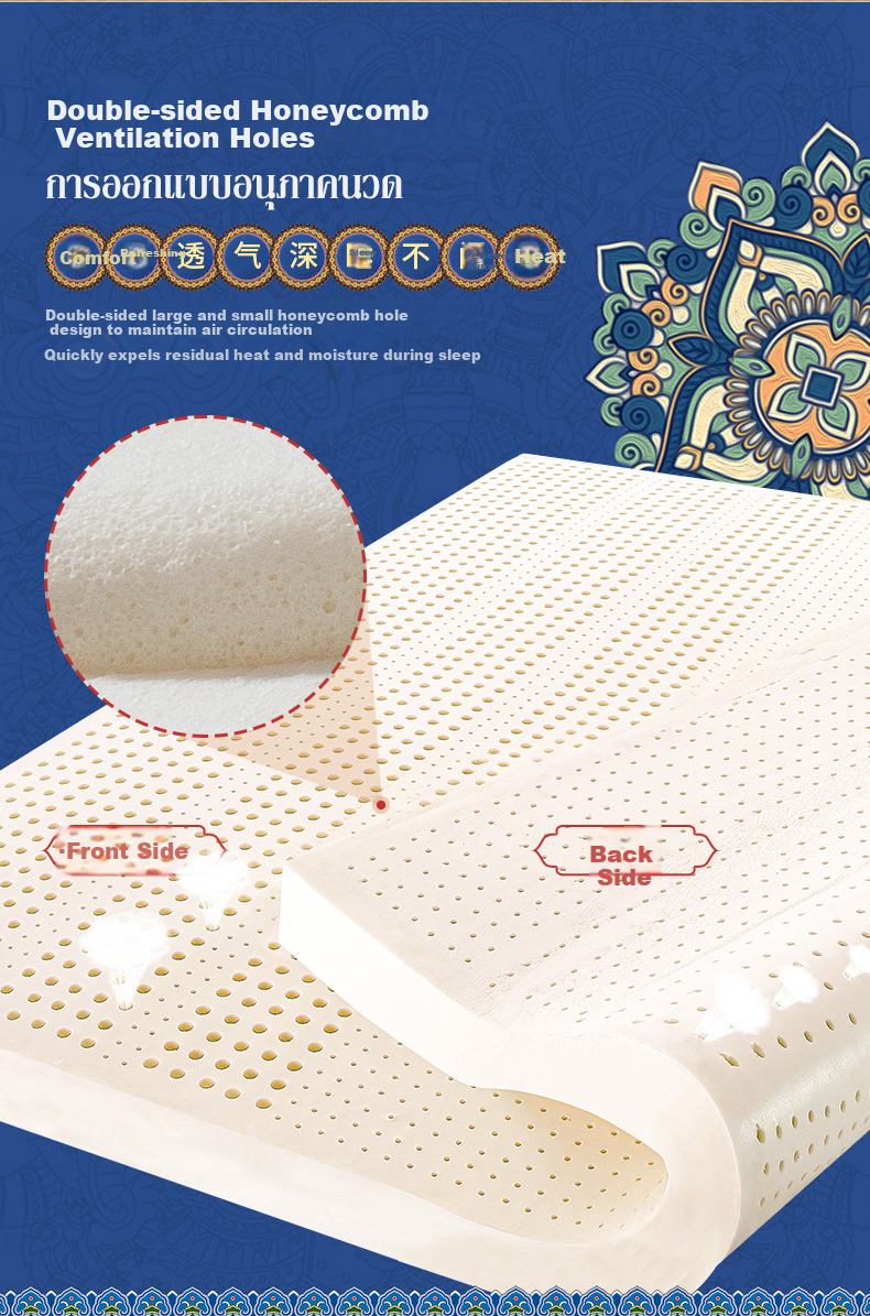 Paratex Student Latex Mattress Thailand Origin 0.9m Dormitory Bed Children Youth Thin Mattress 90x190cm 7