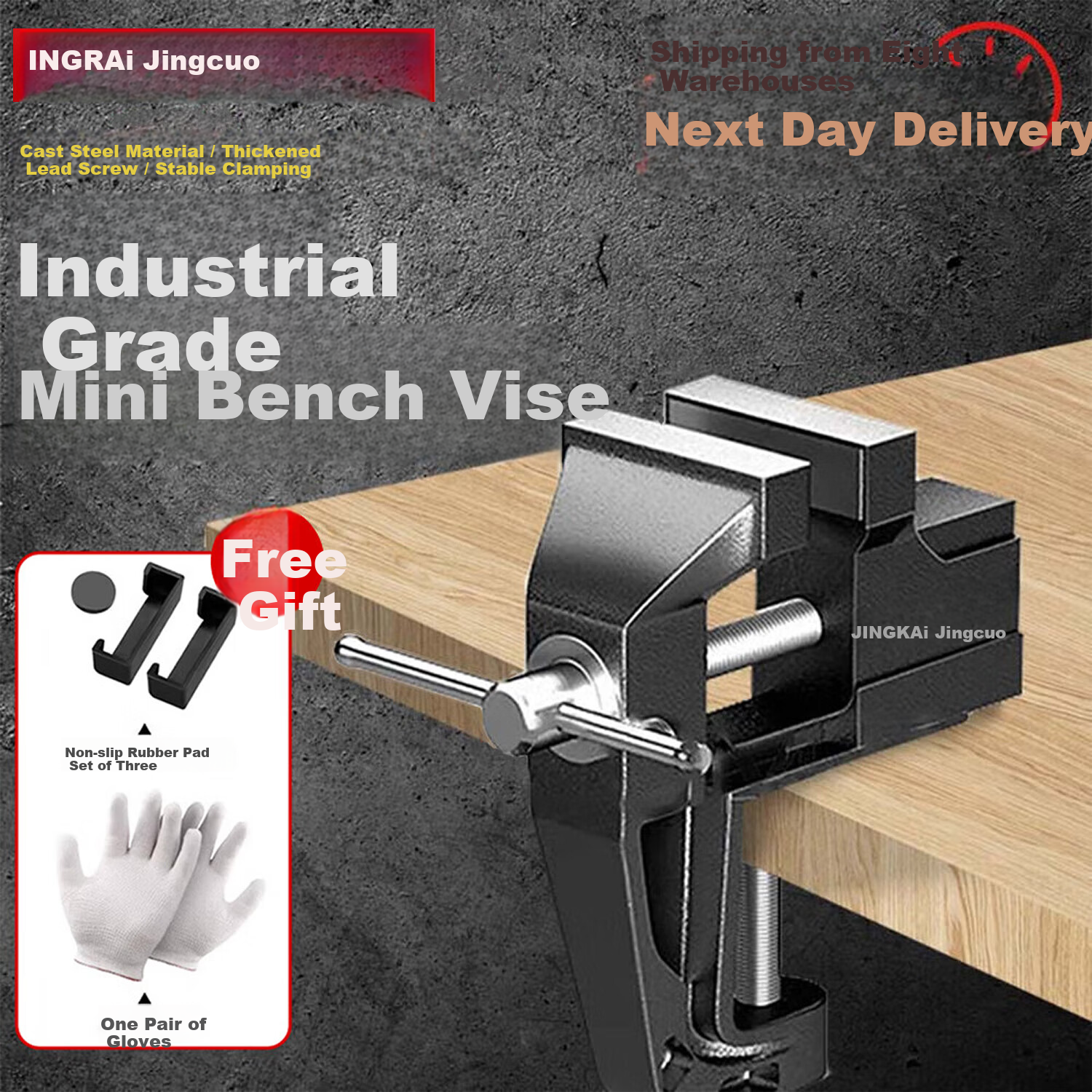 Jingkai Mini Multifunctional Household Bench Vise Small Workbench Clamp Woodworking Fixture Holder