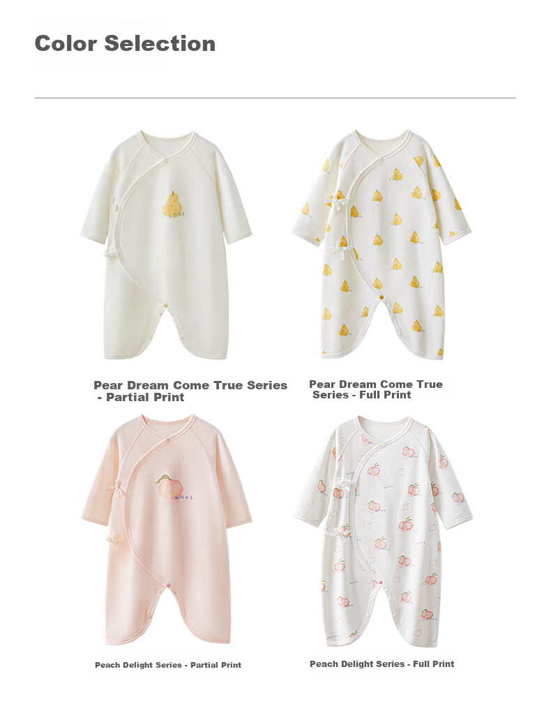 Shiyuejiejing Baby Romper Onesie Spring And Summer Newborn Infant Clothing for Boys And Girls All Seasons Long Sleeve Pure Cotton Class A 4