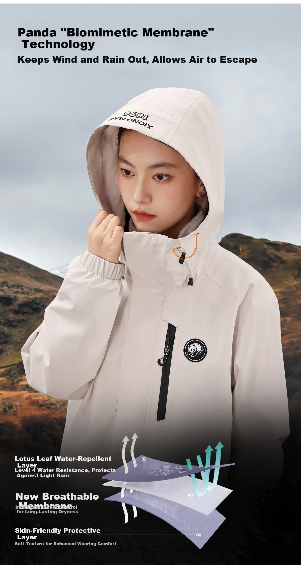 Panda Camel Series Women's Mountain Assault Jacket 3-in-1 Fleece Warm Hiking Coat Men's 1641 Blue, XS 6