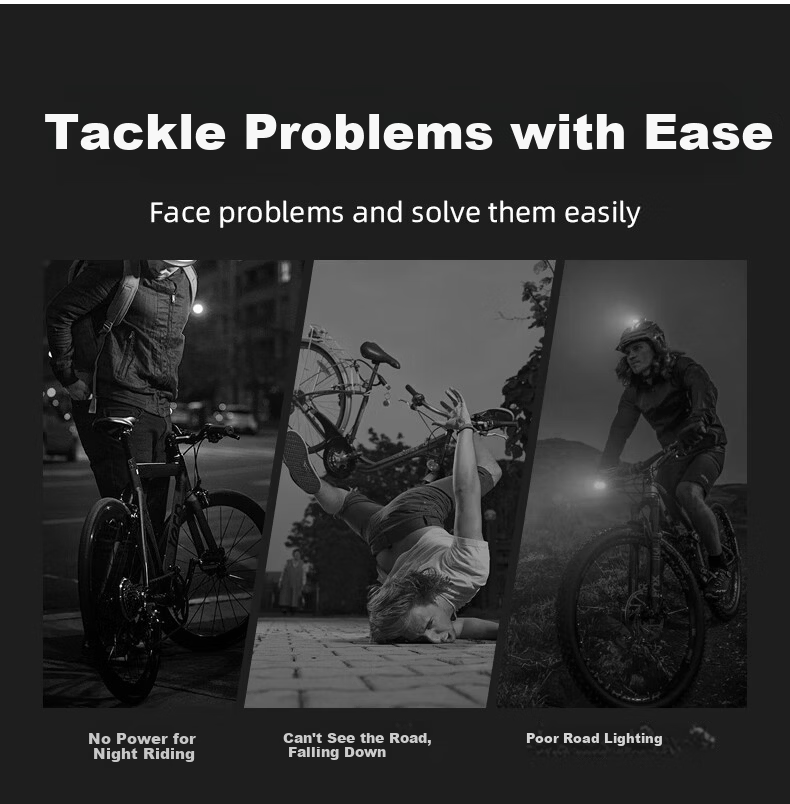 Captain Tas Bicycle High-Brightness Night Riding Front Light Mountain Road Bike Smart Sensor Strong Flashlight Children's Lighting Equipment 2
