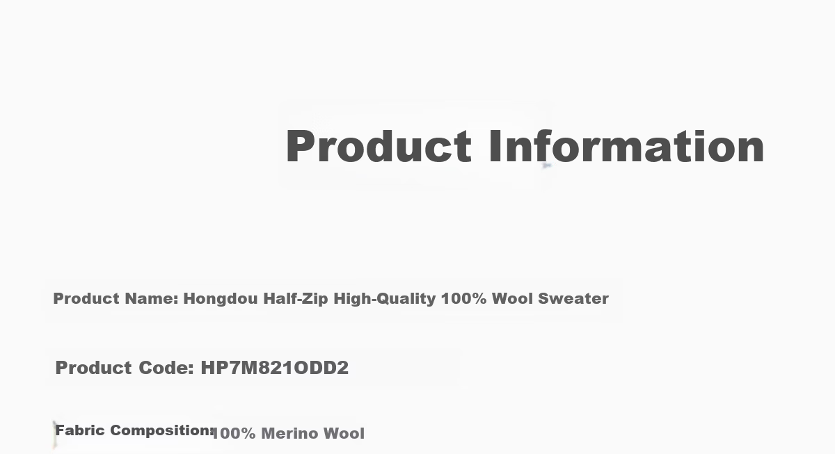 Hodo Heavyweight 100% Wool Men's Casual Half-Zip Thick Cable Knit Sweater 5
