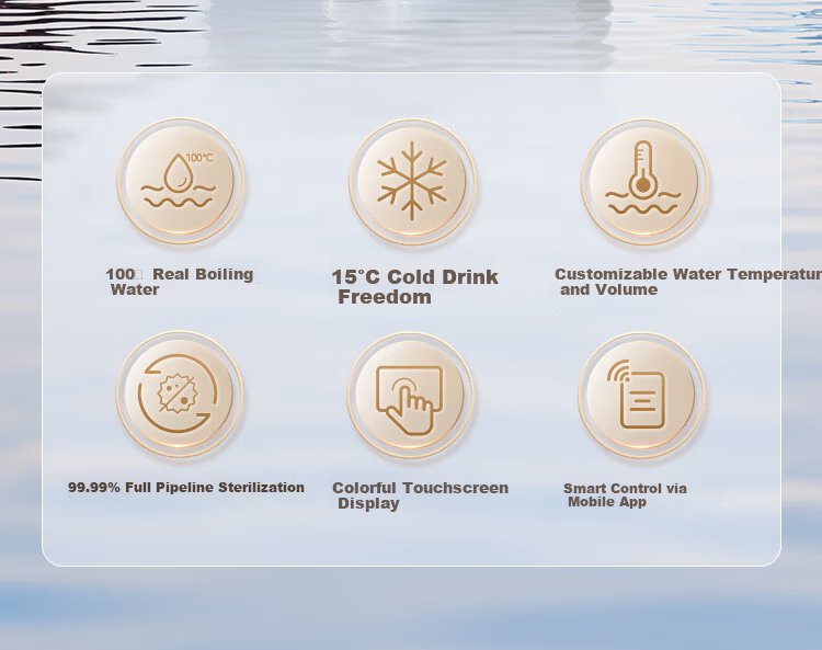 Midea Wall-Mounted Pipeline Household Water Purifier and Dispenser Upgrade True Boiling 6-Stage Temperature Control 15°C Ice Water Full Flow Matching MG239-D 3