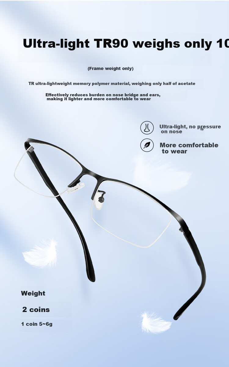 Mr.PuTian Reading Glasses for Men And Women, Anti-Blue Light, All-In High Definition Prescription Glasses for Walking, 250 Degrees (For Ages 60-64) 5