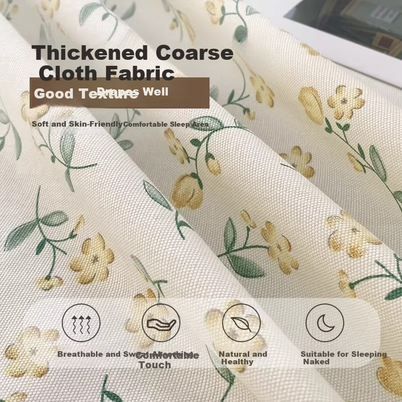 Hengyuanxiang 100% Pure Cotton Bed Sheet, 1.8x2 Meter Bed, Class A Antibacterial Coarse Fabric Bed Sheet, Single Item, 230x245cm, Cool-Feeling for Summer