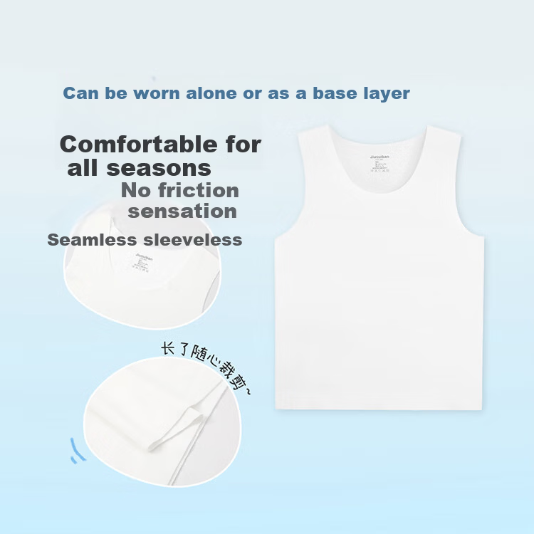 Jiusuiban Kids Boys Thin Modal Seamless Tank Top Youth School Sports Sleeveless Shirt 6