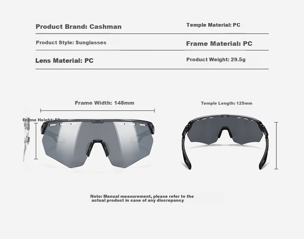 CAXMAN Cycling Glasses, Sports Running Sunglasses, Men's And Women's UV Protection, Hiking Sunglasses, Outdoor Protective Eyewear 4
