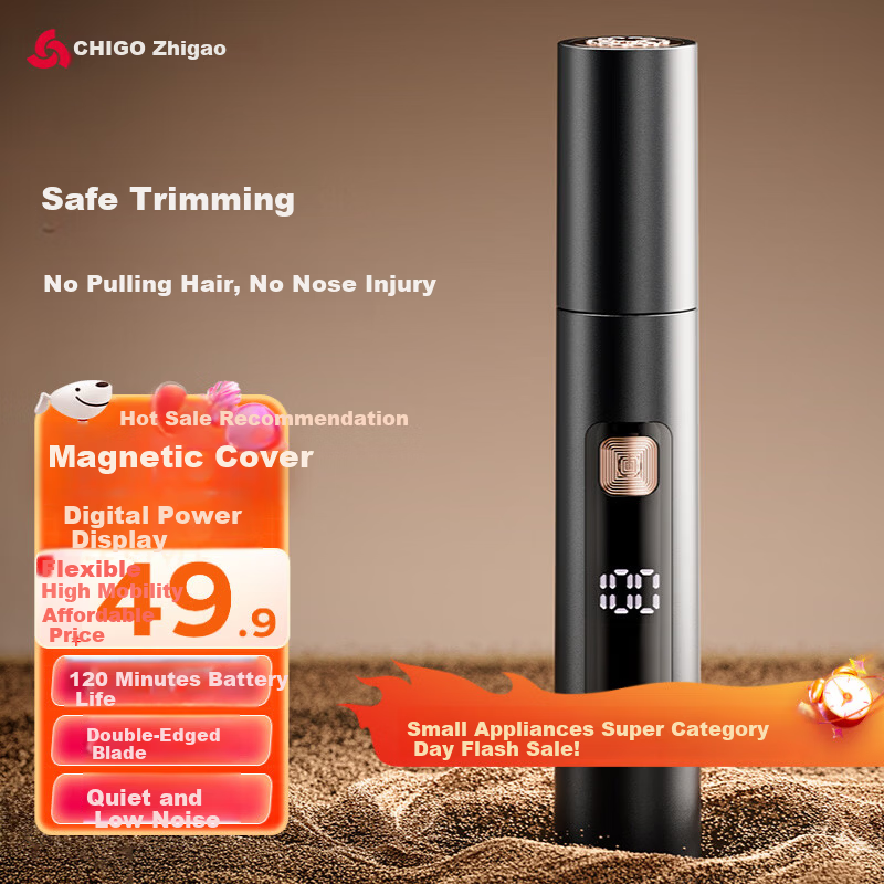 CHIGO Electric Nose Hair Trimmer for Men Portable Nose Hair Cutter Nose Hair Removal Tool Nose Hair Groomer Nose Pore Cleaner 02