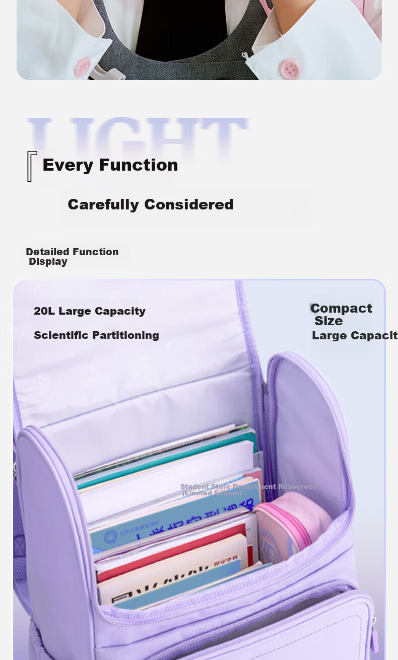 M&G Elementary School Backpack, Double Shoulder Bag with Spine Protection, Birthday Gift for Grades 1-3, British Blue 7