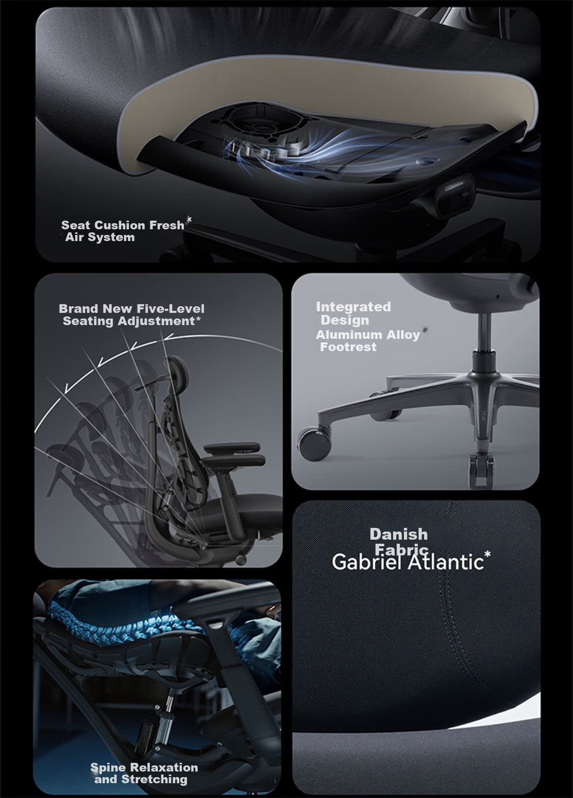 LiberNovo Omni Dynamic Ergonomic Computer Office Chair OC-1Pro Graphite Gray Standard Edition 3