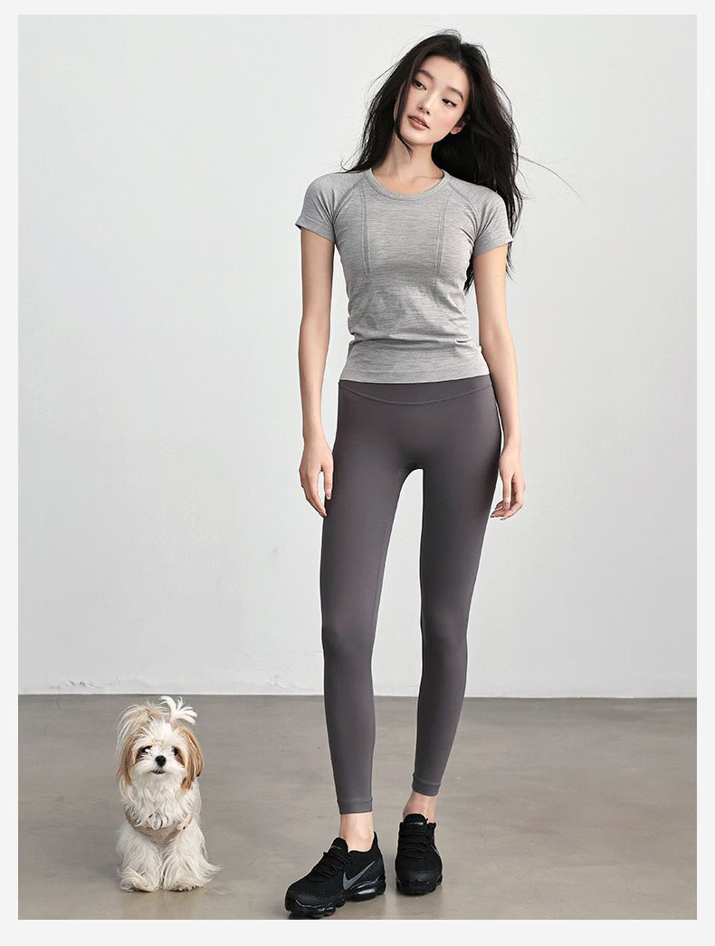 Langsha Summer Quick-Dry Sports Short Sleeve Running T-Shirt Women Slim Yoga Top Professional Pilates Training Fitness Wear 12