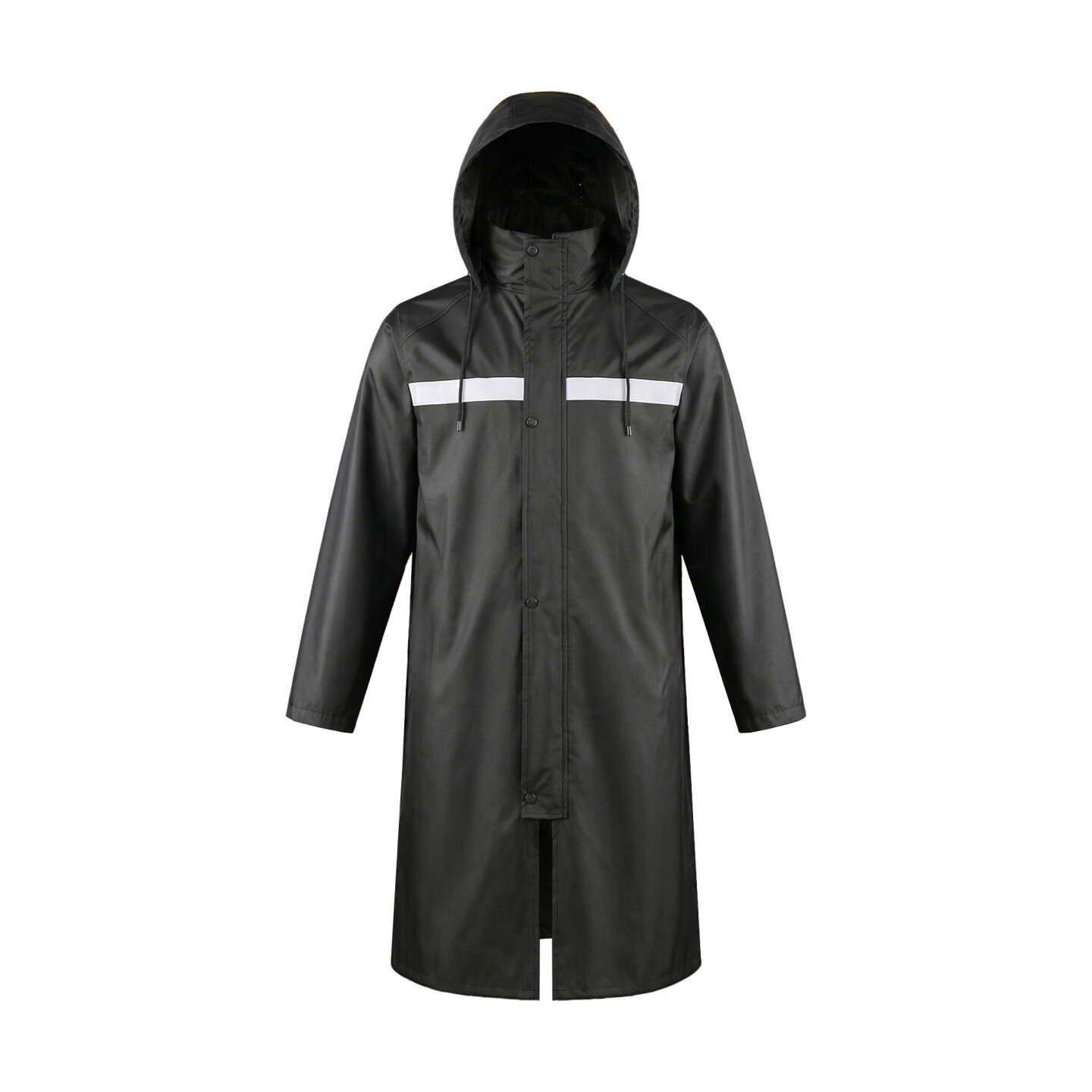 Shengli Adult Raincoat Anti-Rainstorm Oxford Fabric Integrated Full-Body Reflective Waterproof Outdoor Construction Rain Poncho AR1-005 Black 3XL 9