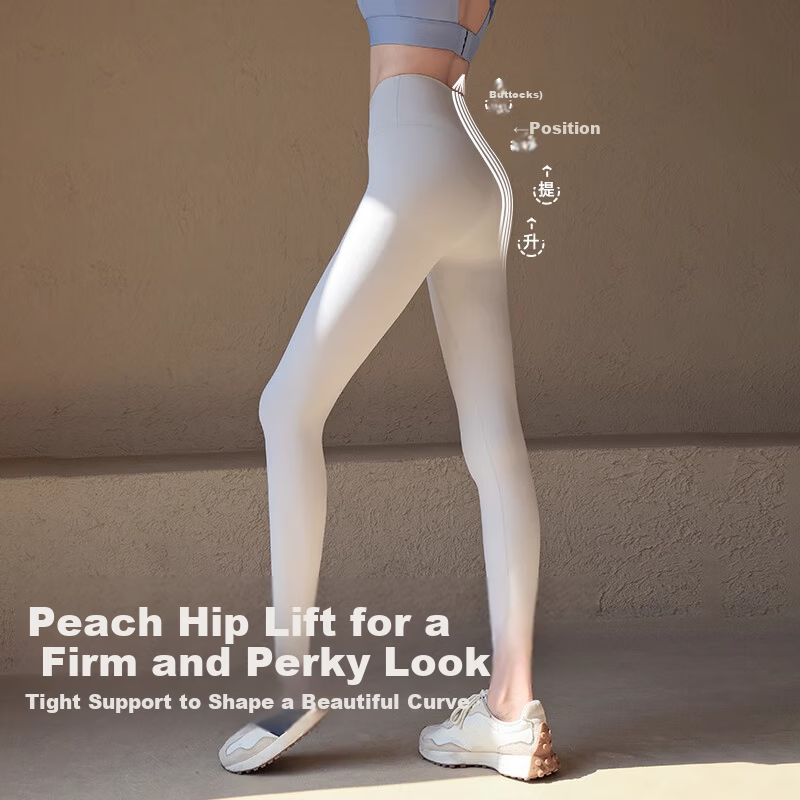 ACKDCS High-Waist Butt-Lifting Yoga Pants for Women, Tight-Fitting, High-Elastic, Bare-Sense Outdoor Sports Leggings, Running, Pilates, Fitness Pants for Spring and Summer