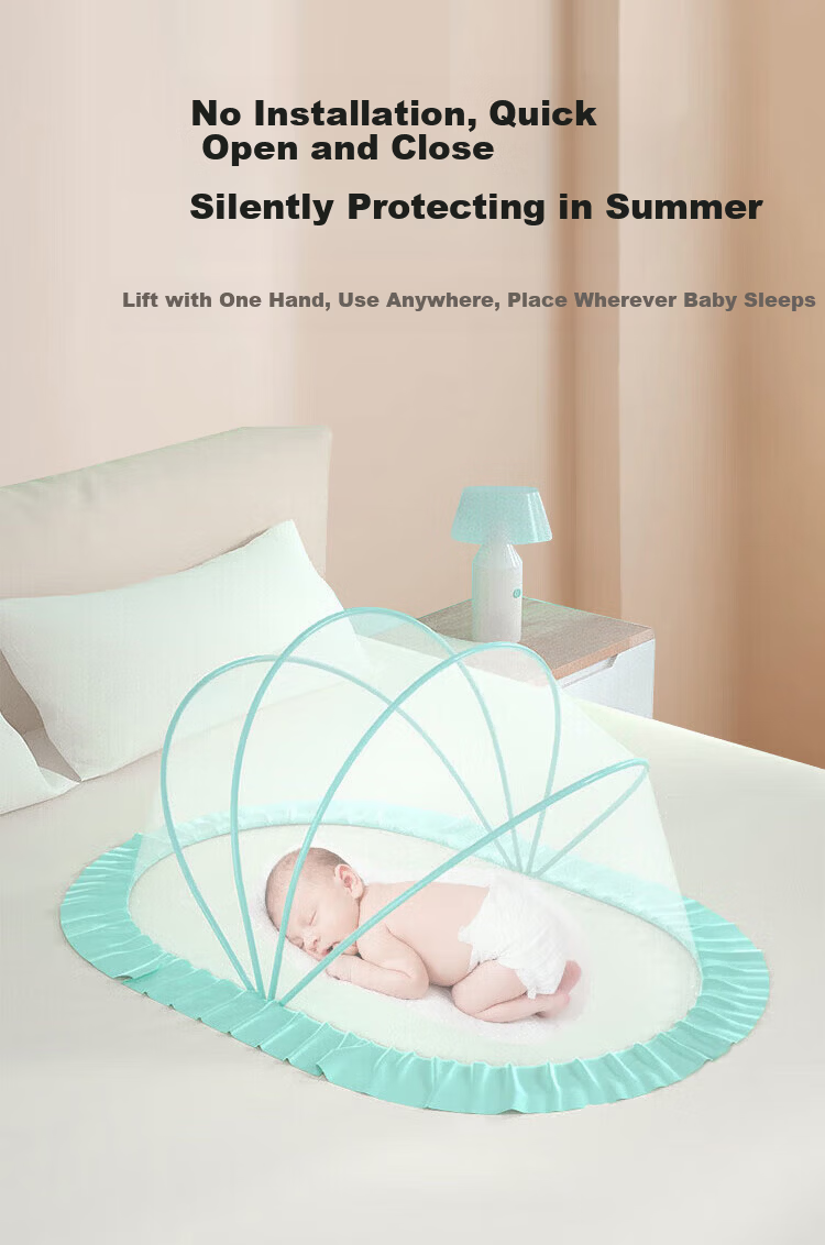 Aibao Baby Mosquito Net Full Cover Foldable Dormitory Mosquito Net Blue S822 2
