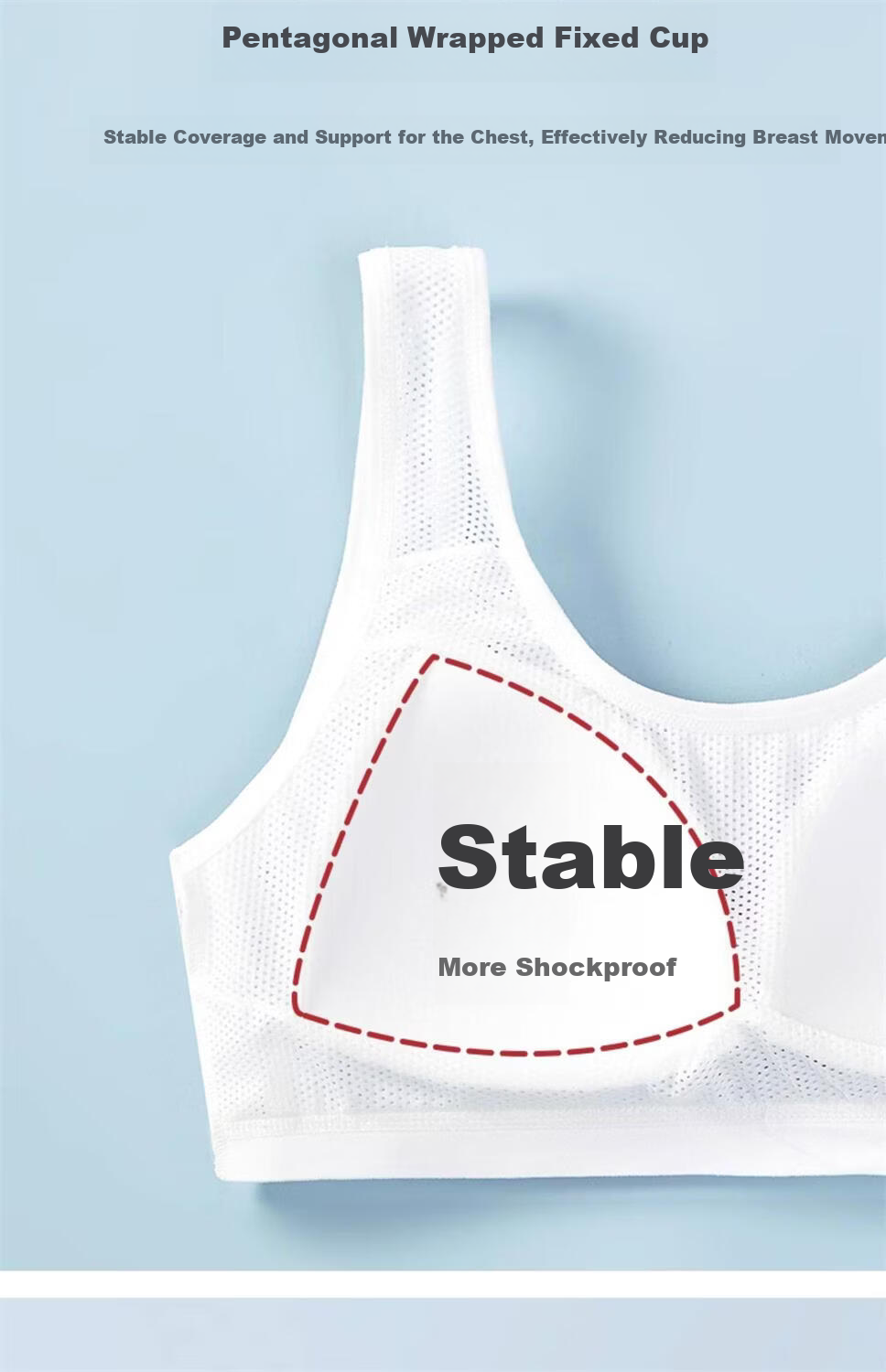 Meishianxuan [2-Pack] Developmental Stage Girls' Student Sports Bra, Fixed Cup Brassiere for Middle And High School Students 9