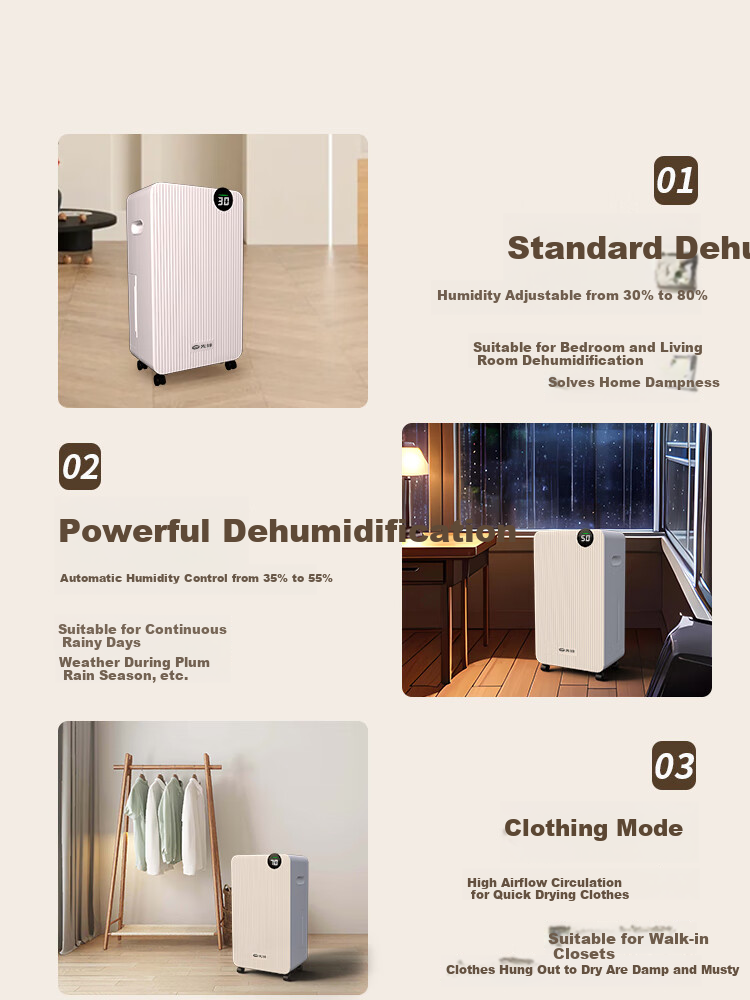 SINGFUN Dehumidifier for Home Use, Industrial Dehumidifier, Top Ten Dehumidifiers in Sales Ranking, 200㎡ Villa Basement Bedroom Quiet High-Power Exhaust Water Drainage Moisture Absorptio 9