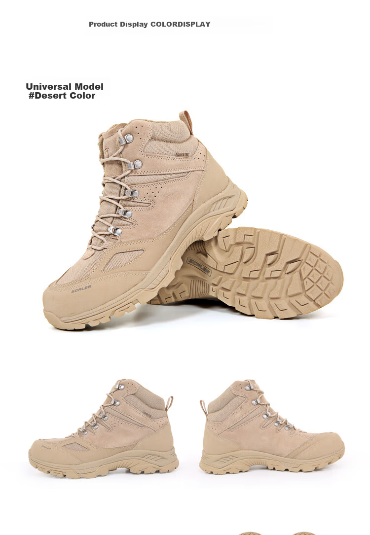 SCALER [King's Road] Professional Outdoor Hiking Boots for Men, Waterproof Non-Slip High-Top Anti-Foot Twisting Desert Boots Hiking Shoes for Wome 18