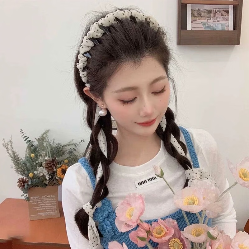 NIANFIN Korean Style Cute Cat Ear Headband Plush Hairband Makeup Hair Clip Sweet Hair Accessory 2026 New Model 2
