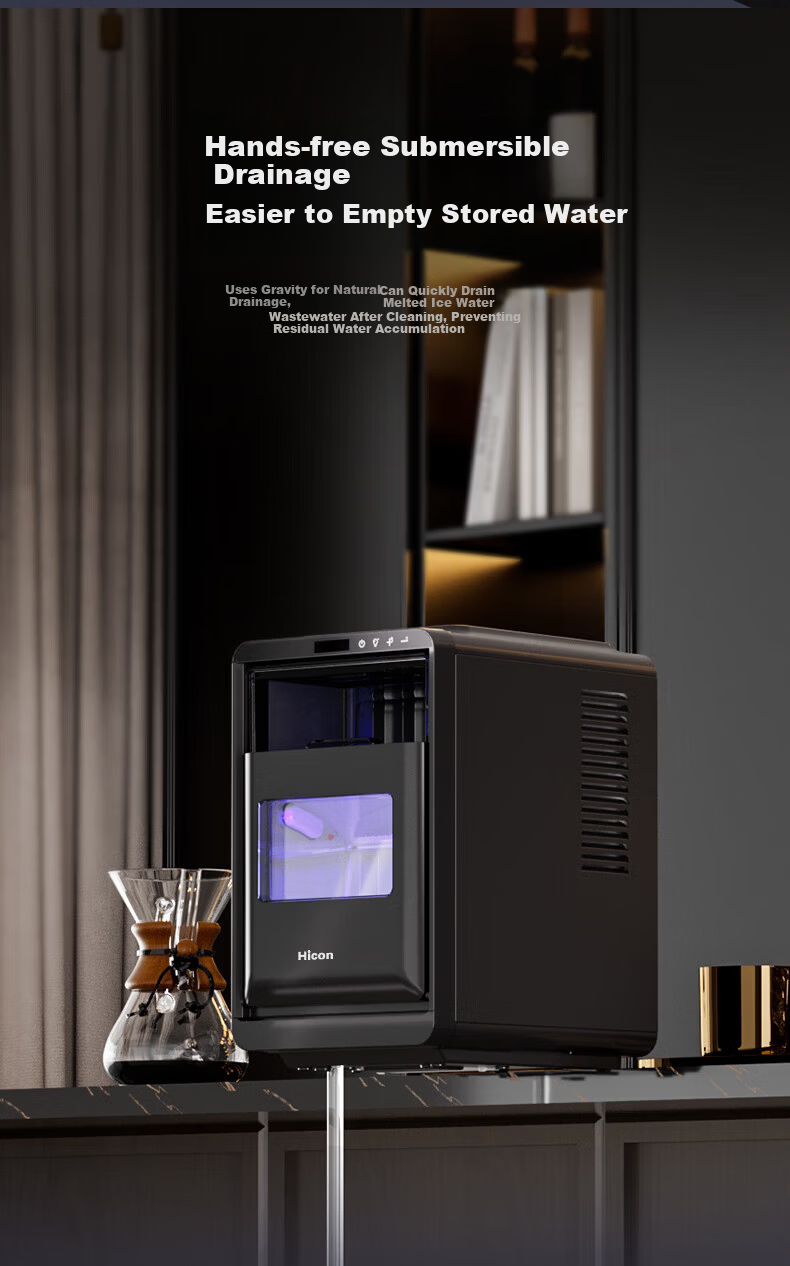 Wellcome Small Ice Maker Crescent Ice Thickened WIFI Fully Automatic Small Ice Maker UV Sterilization Ice Machine 19