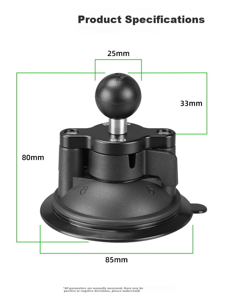 FANAUE Vacuum Suction Car Phone Holder Front Windshield Mount Ball Head Accessory SC-01 13