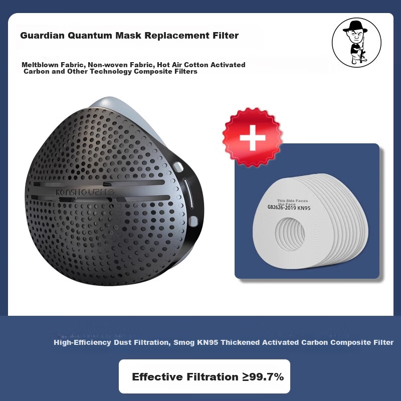 Aokeyun Quantum Mask Filter Core Dust Mask Filter Industrial Dust Grinding Renovation Coal Mine Mask Filter Core [20 Filter Cotton Pieces] Quantum Mask Special Use 2