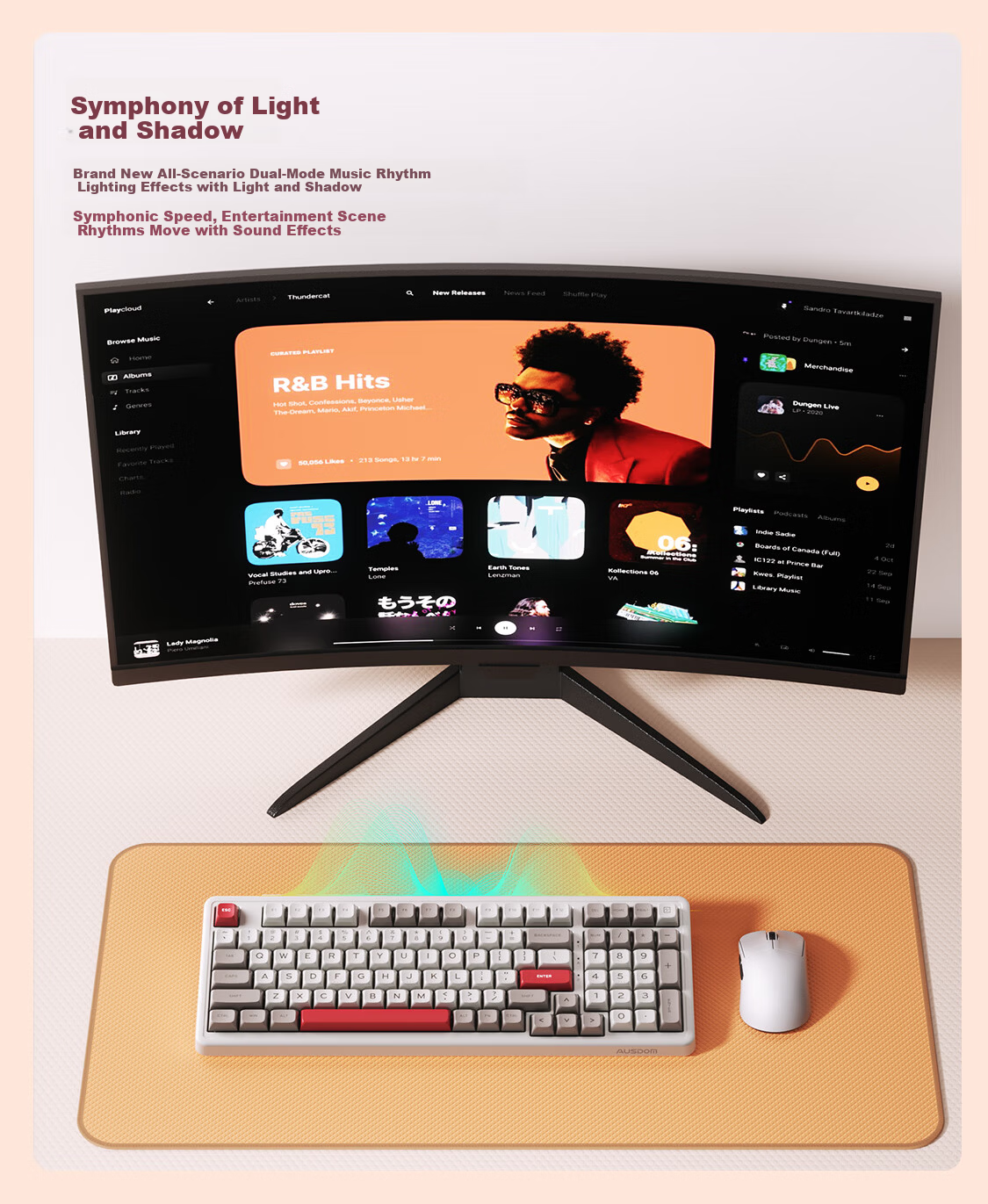 AUSDOM H98 Wireless Mechanical Keyboard, 98 Keys, Bluetooth Tri-Mode, E-Sports Gaming, Computer Office, Customizable Keyboard, Gasket Structure, Laptop And IPad Keyboard, Retro Time Capsule 7