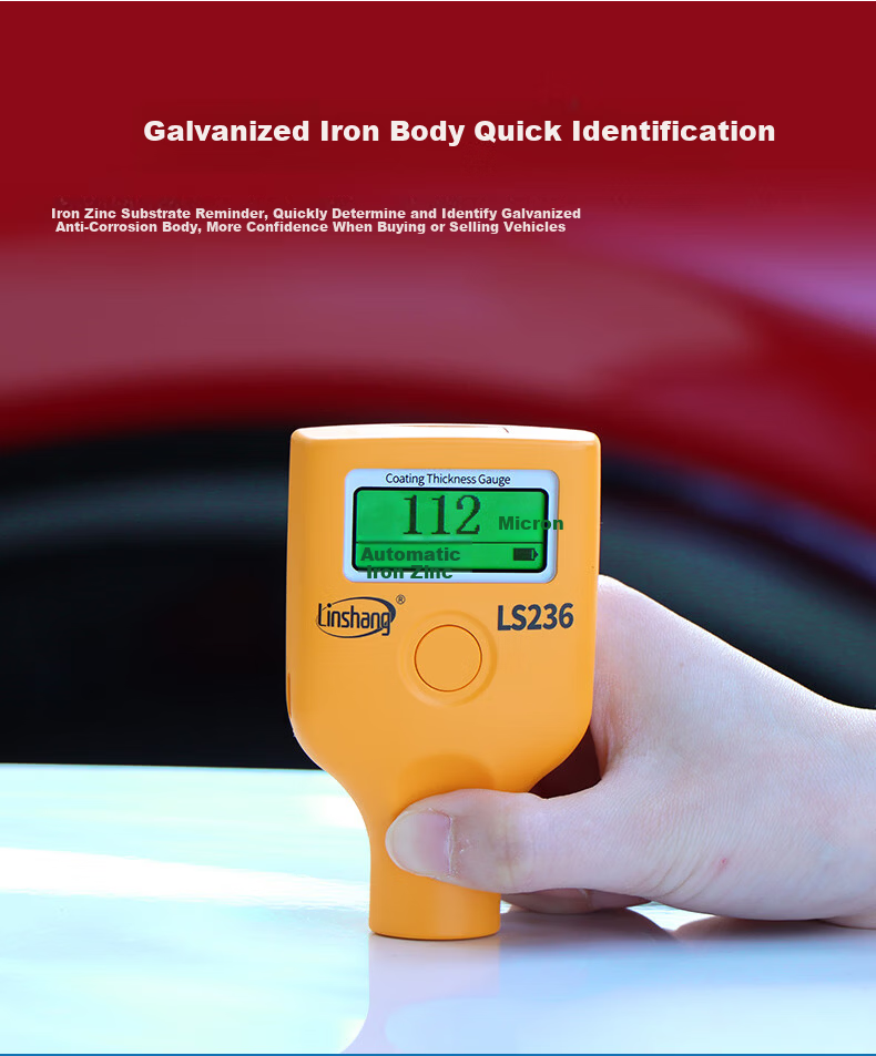 Linshang Coating Film Thickness Gauge LS239 High-Precision Used Car Coating Thickness Meter for Measuring Iron Powder Putty 5