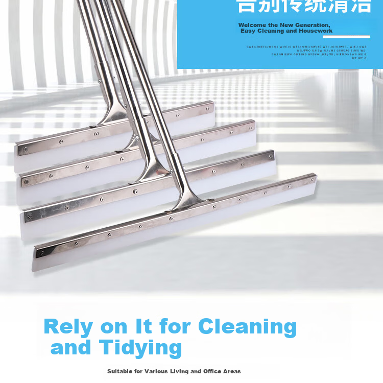 Aoyida Stainless Steel Cotton Yarn Mop, Large Size Dust Pusher, Traditional Mop for Home Use, Factory Property Management, Absorbent Regular Wide Mop, 60cm 5