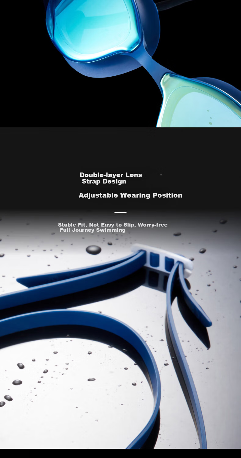 Arena New Large Frame Swimming Goggles Wide Arc Anti-Glare Anti-Fog Waterproof Comfortable Wide Vision Unisex 3