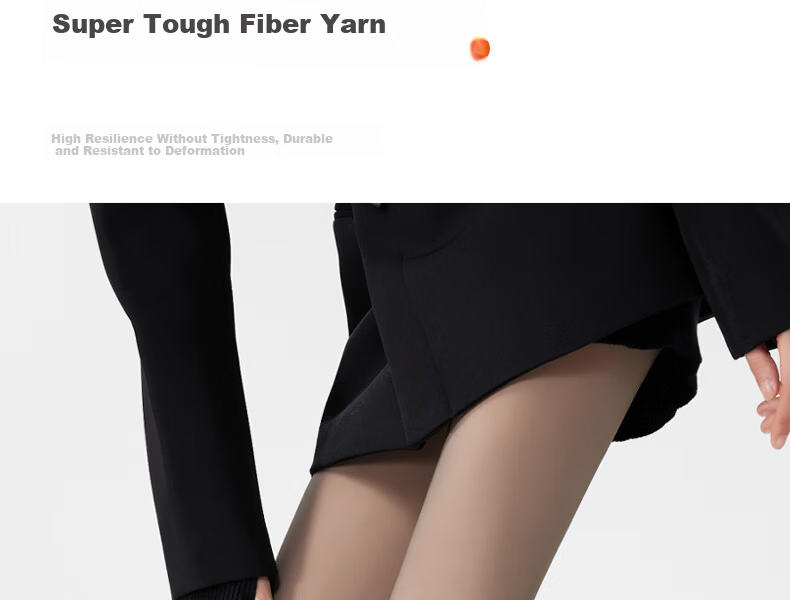 Shiwa Ji Black Fleece-Lined Sheer Leggings for Women Autumn Winter Slimming Anti-Snag Thickened Single-Layer Tights 20