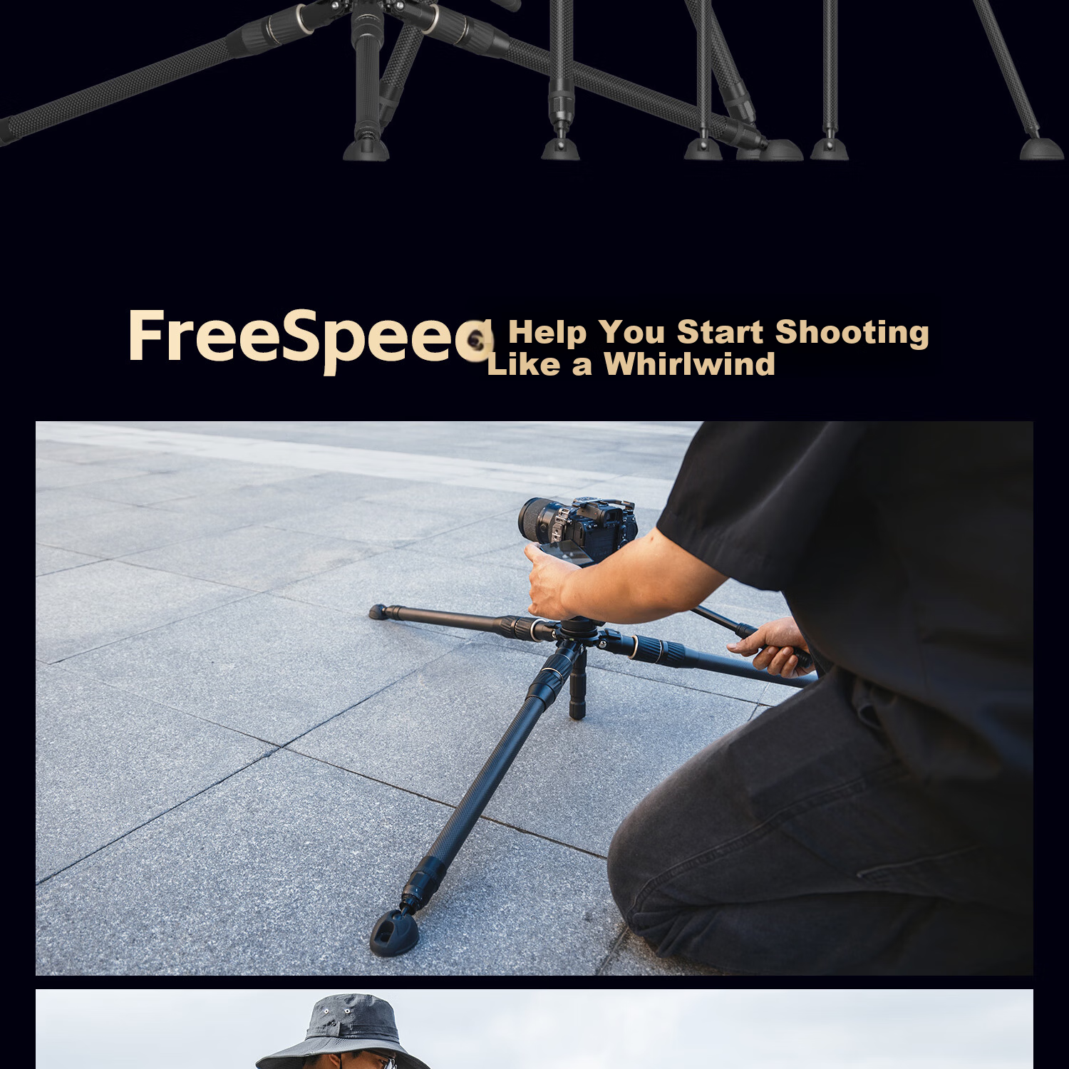 SmallRig 4645 Carbon Fiber Tripod FT-S303 Professional Photography Quick Release Hydraulic Damping Video Heavy Duty Camera Support Tripod 15