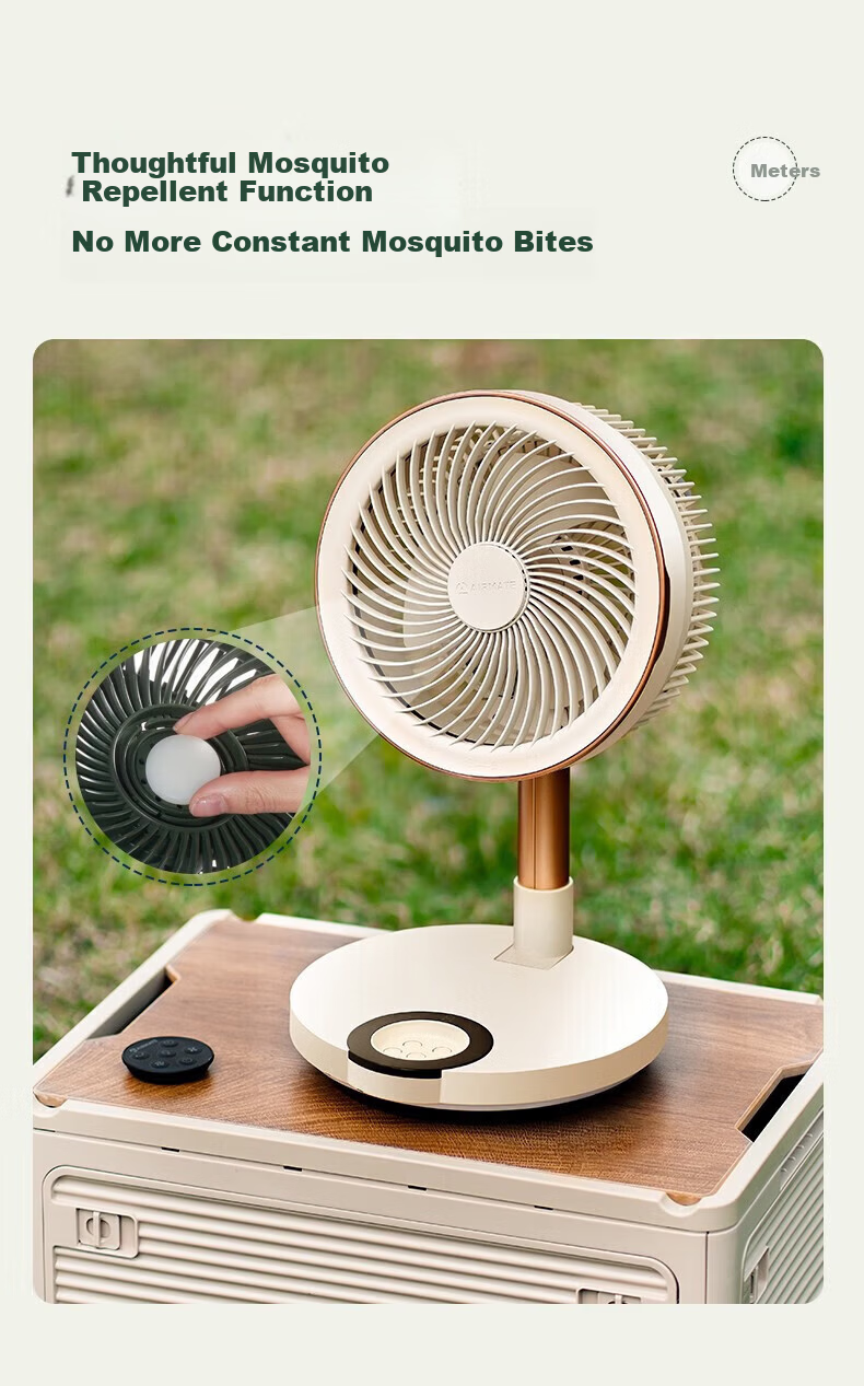 AIRMATE Air Circulation Fan Electric Fan for Home Use, Desktop Table Fan, Floor Fan, DC Inverter Storm Circulation Small Fan with Oscillating Head, Voice Control, Smart Large Air Volume Electric Fan SRD200 2