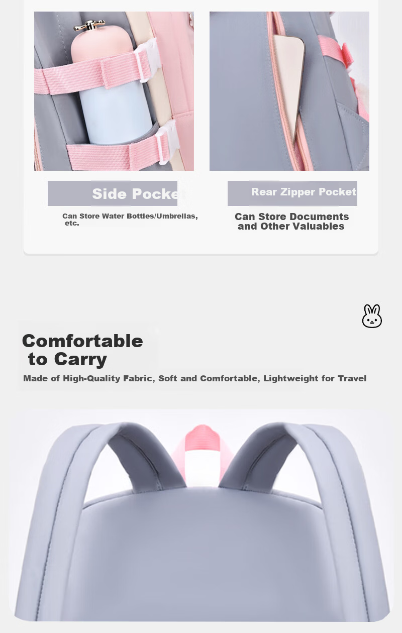 Medu Large Capacity School Backpack for Girls High School Students Commuter Laptop Bag Versatile Double Shoulder Bag for Grades 3-6 6