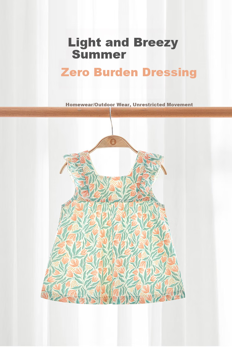 Wismorni Baby Girl Summer Dress Thin Infant Toddler Lace Dress Outdoor Wear 3