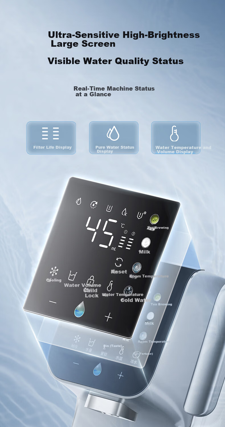 Vanward Desktop Water Purifier Galaxy Hot and Cold Direct Drinking Machine Installation-Free Water Filter Rich Strontium Mineralized Cooling and Rapid Heating Water Purifier A1-ETR100 6