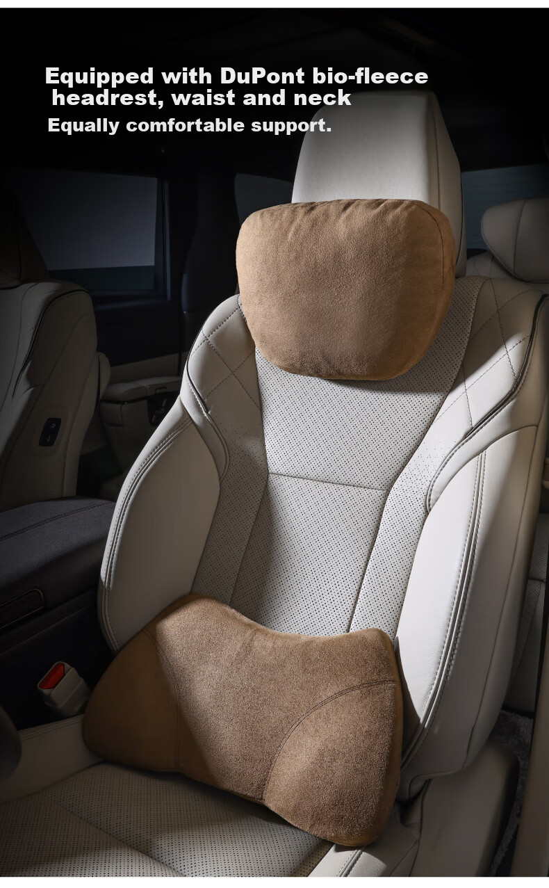 BIMLL Car Headrest Mercedes-Maybach S-Class Lumbar Support Soft Suede Car Pillow Universal for All Seasons 7