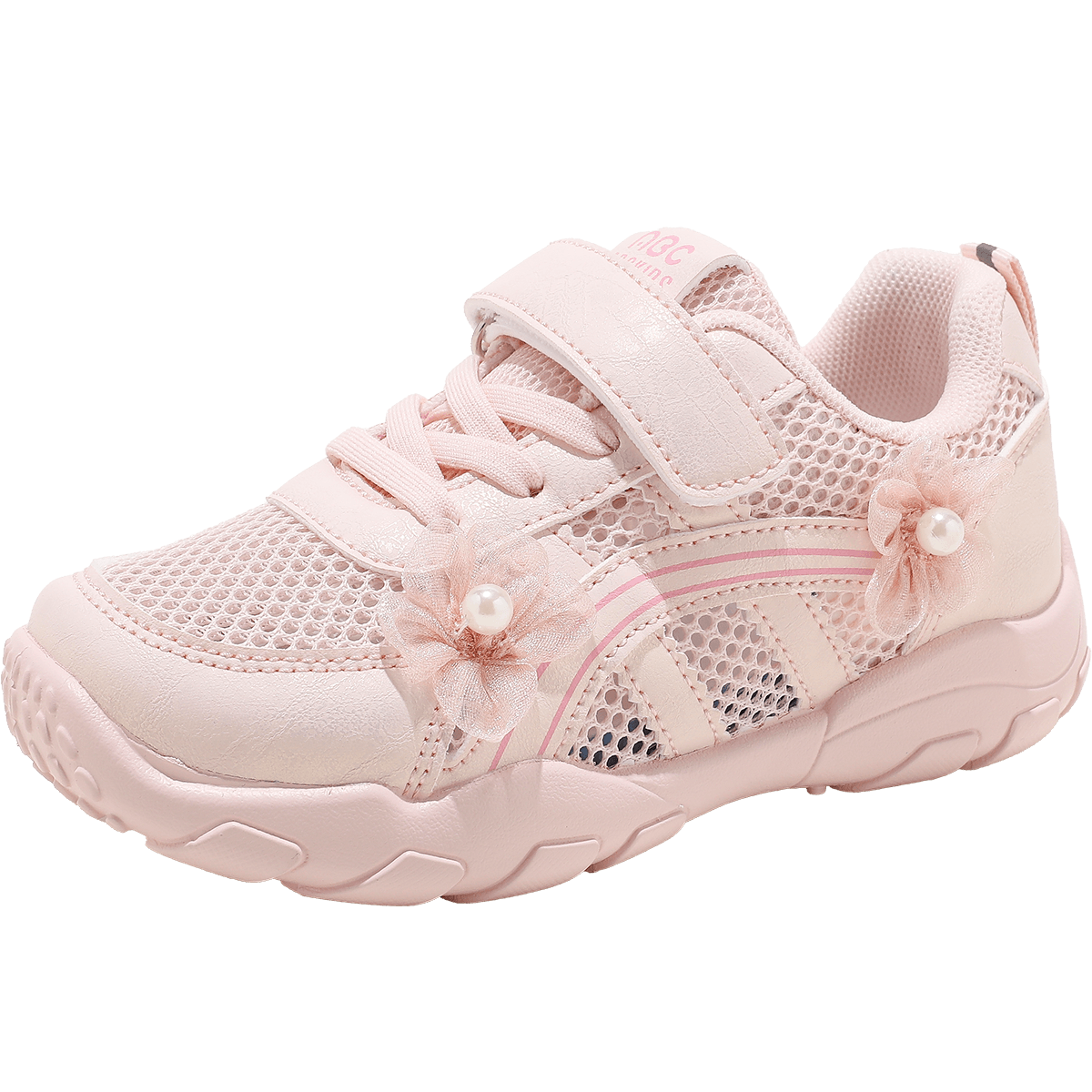 ABC KIDS Children's Running Shoes 2026 Summer New Breathable Mesh Sports Shoes for Older Kids Pink Size 32