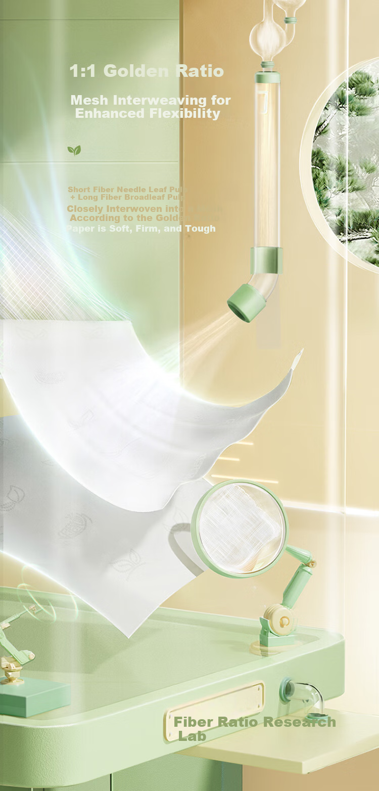 Mind Act Upon Mind Facial Tissues, Chayu Si Xiang Series, 3-Ply, 130 Sheets Per Pack, 6 Packs, DT15130 3