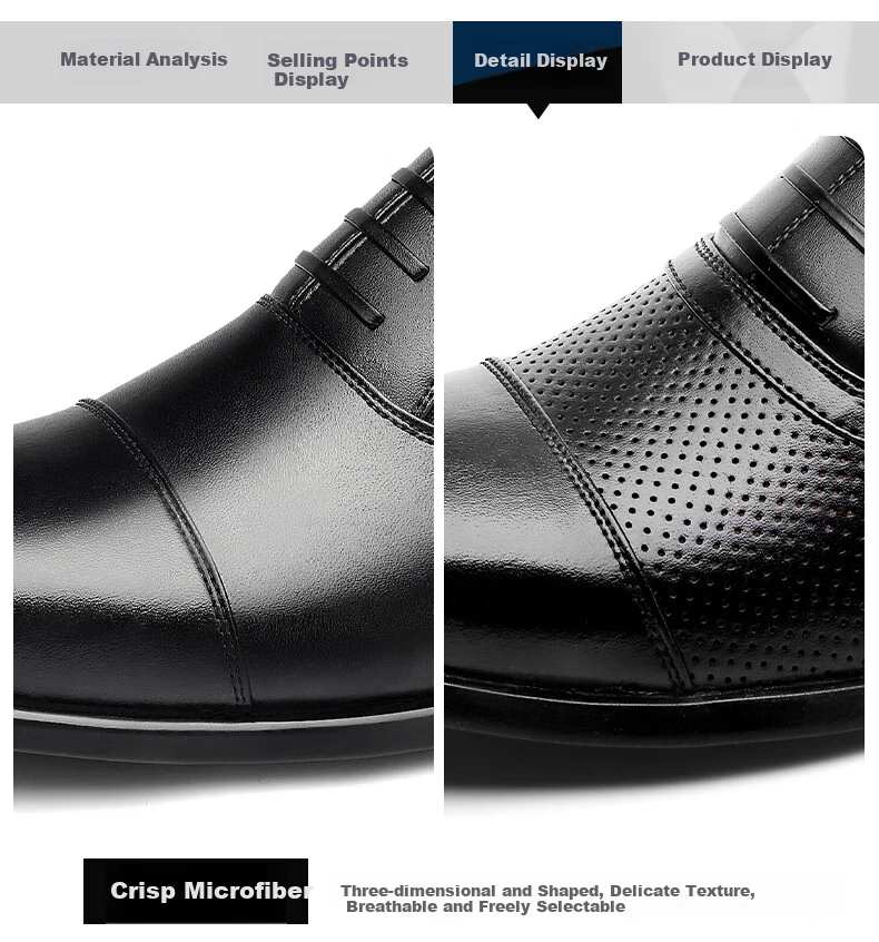 Qiangren Classic Formal Men's Shoes Jihua 3515 Quality Business Single Leather Shoes Three-seam Black Size 38 12