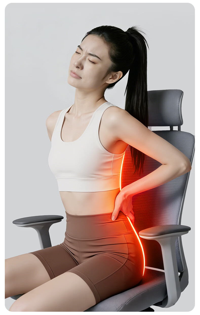 Mi Xiaoshu Office Lumbar Support Cushion Memory Foam Backrest Pillow for Long Sitting, Pregnancy Waist Pillow, Seat Cushion, Car Use 3