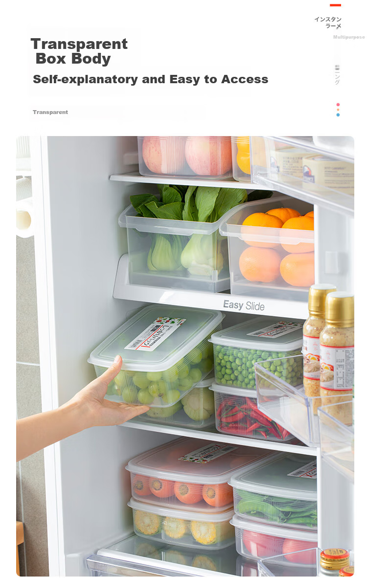 Daisy Leaf Japanese Style Freezer Meat Storage Box Fresh-Keeping Sealed Antibacterial Container 6
