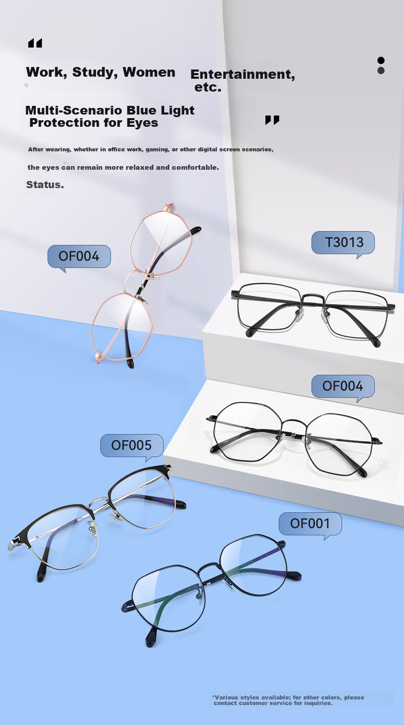 Ouna Blue Light Blocking Glasses Non-Prescription Anti-Radiation Eyewear for Phone and Computer Unisex (Jingcang) 2