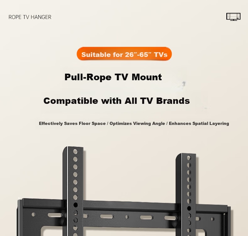 Dongpuli 75-100 Inch Ultra-Thin Embedded Large Screen TV Telescopic Rotatable Folding Wall Mount Bracket Compatible with 85 Inch Xiaomi Hisense TCL Skyworth TVs, Socket and Speaker Friendly 1