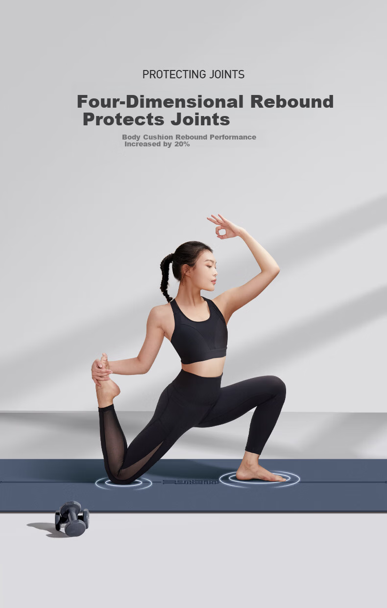 Hata Yoga Mat for Women, Home Use, Natural Rubber, Non-Slip, Soundproof, Shock-Absorbing, Aerobics Professional Thickened Silent Exercise Mat 7