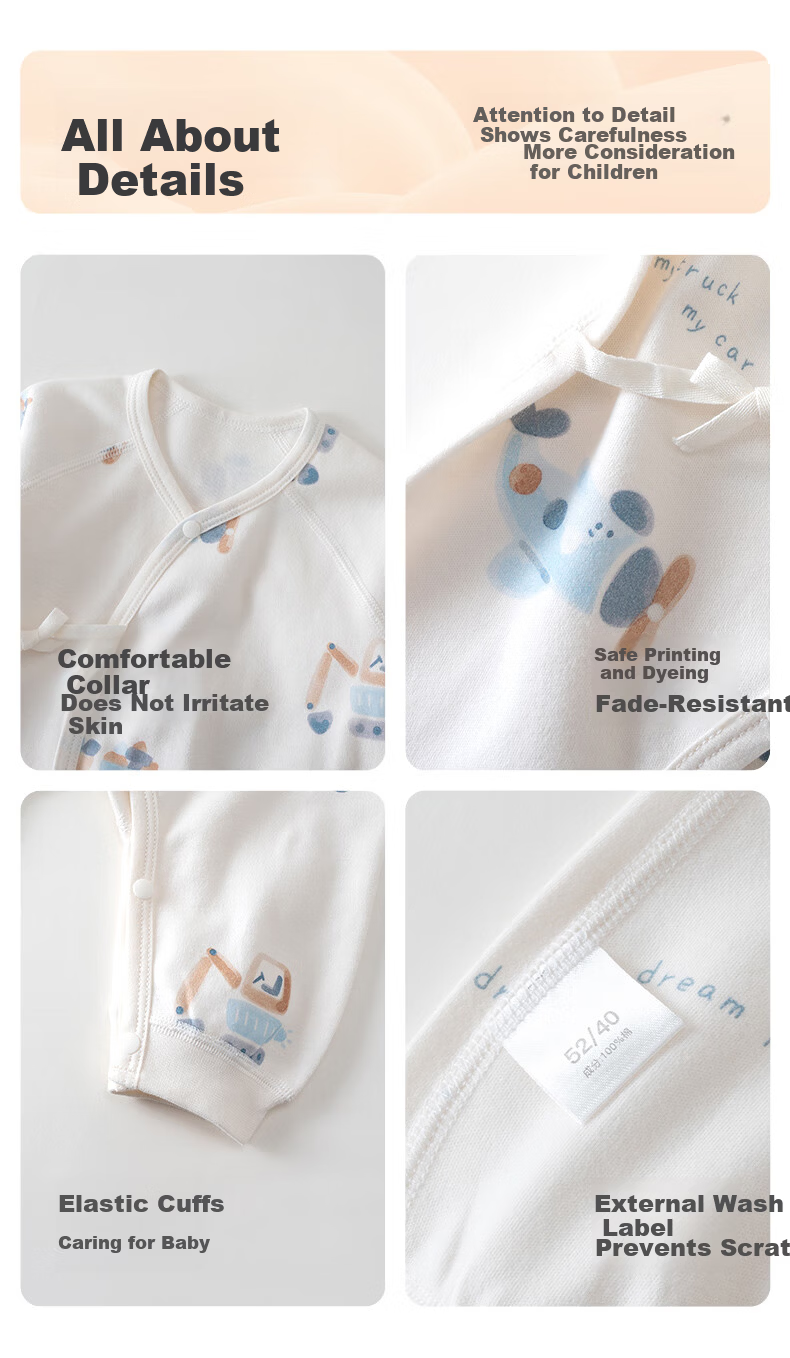 Shubeiyi 2-Pack Newborn Baby Rompers Spring Autumn Infant Bodysuits Full Moon Outfits Butterfly Design Size 59 4
