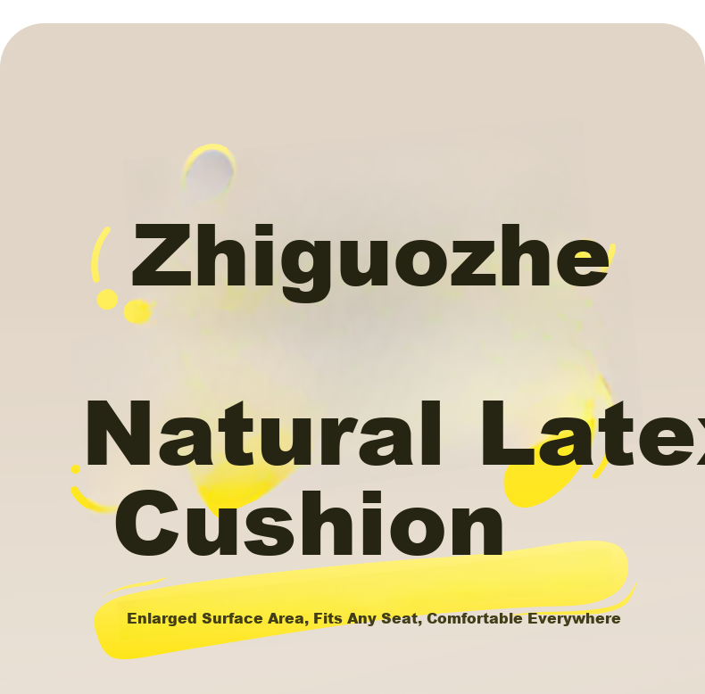 Zhiguozhe [96% Natural Latex | Imported from Thailand] Cushion Long Sitting Essential Pain-Free Office Chair Thickened Seat Pad 6
