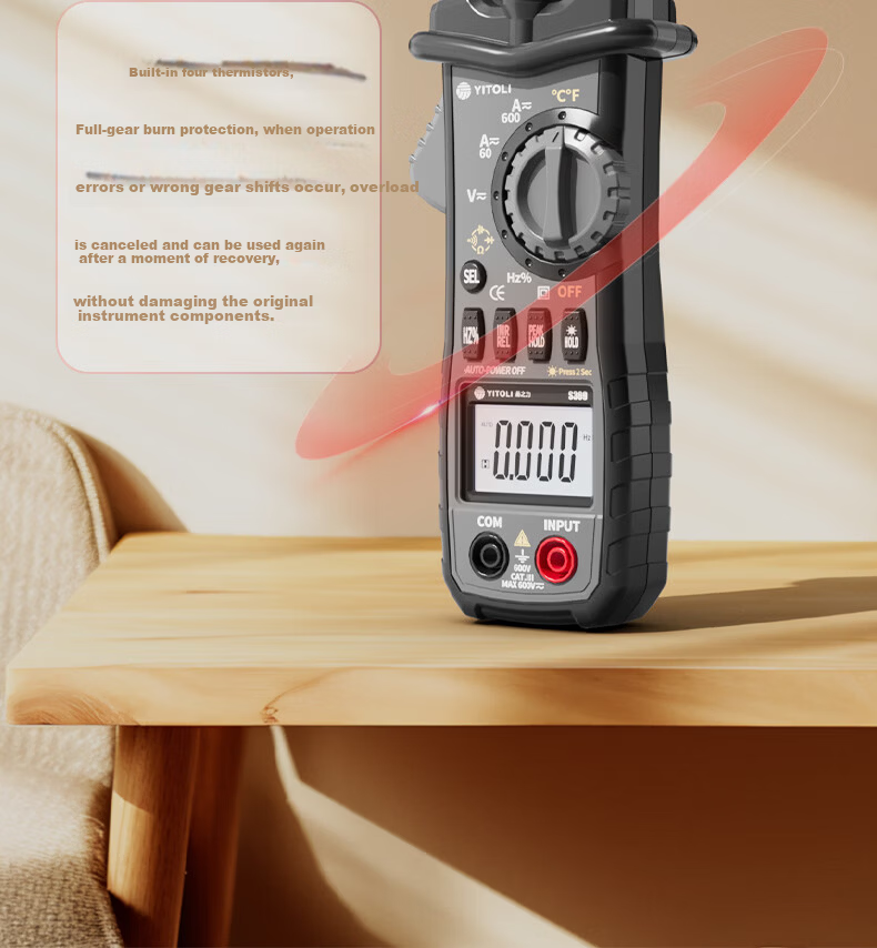 Yizhil S369 Digital Clamp Meter Clamp Multimeter High Precision DC Clamp Ammeter Smart Universal Current Meter 7