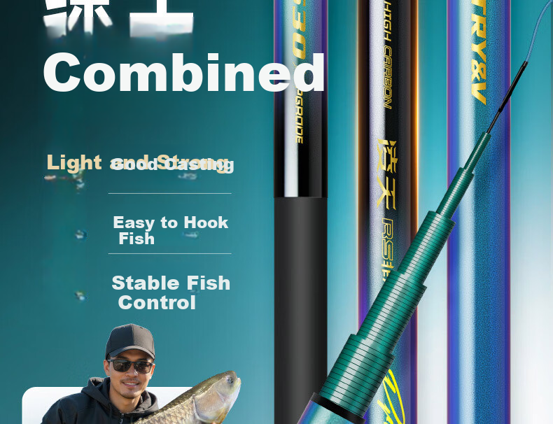Chuangweiling Tian Feifan Master Ultra-Light Multi-Purpose Fishing Rod Super Light Hard Carbon Crucian Carp Rod 6.3m 10