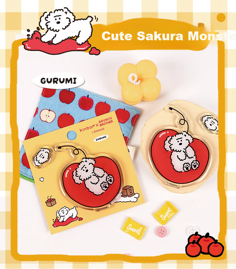 Kinbor Xbrunch Brother Collaboration Cute Dog Resin Acrylic Refrigerator Magnet Strong Magnetic Creative Cartoon DIY Message Sticker - Charlie Dream Factory 12